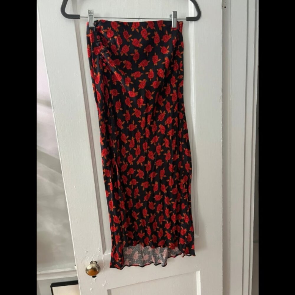 Urban Outfitters Rose Midi Skirt